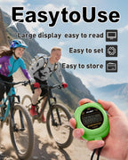 Simple Stopwatch Timer - Easy to Use, Set Up, Read, and Carry - Large Display - On/Off, AAA Battery - Ideal for Coaches, Track and Field, Soccer Referees, Sports, Classroom