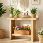 MAHANCRIS Modern Console Table, 39.4" Rectangular Entryway Table, Natural
