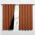 NICETOWN Burnt Orange 100% Blackout Lined Curtains, 2 Thick Layers Completely by NICETOWN