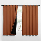 NICETOWN Burnt Orange 100% Blackout Lined Curtains, 2 Thick Layers Completely by NICETOWN
