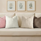 decorUhome Throw Pillow Covers 24x24 Inch Set of 2, Soft Plush Faux Wool Pink - Image 4