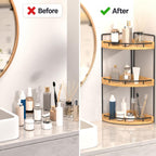 Dorhors Corner Bathroom Organizer Countertop,Vanity Counter Storage Shelf