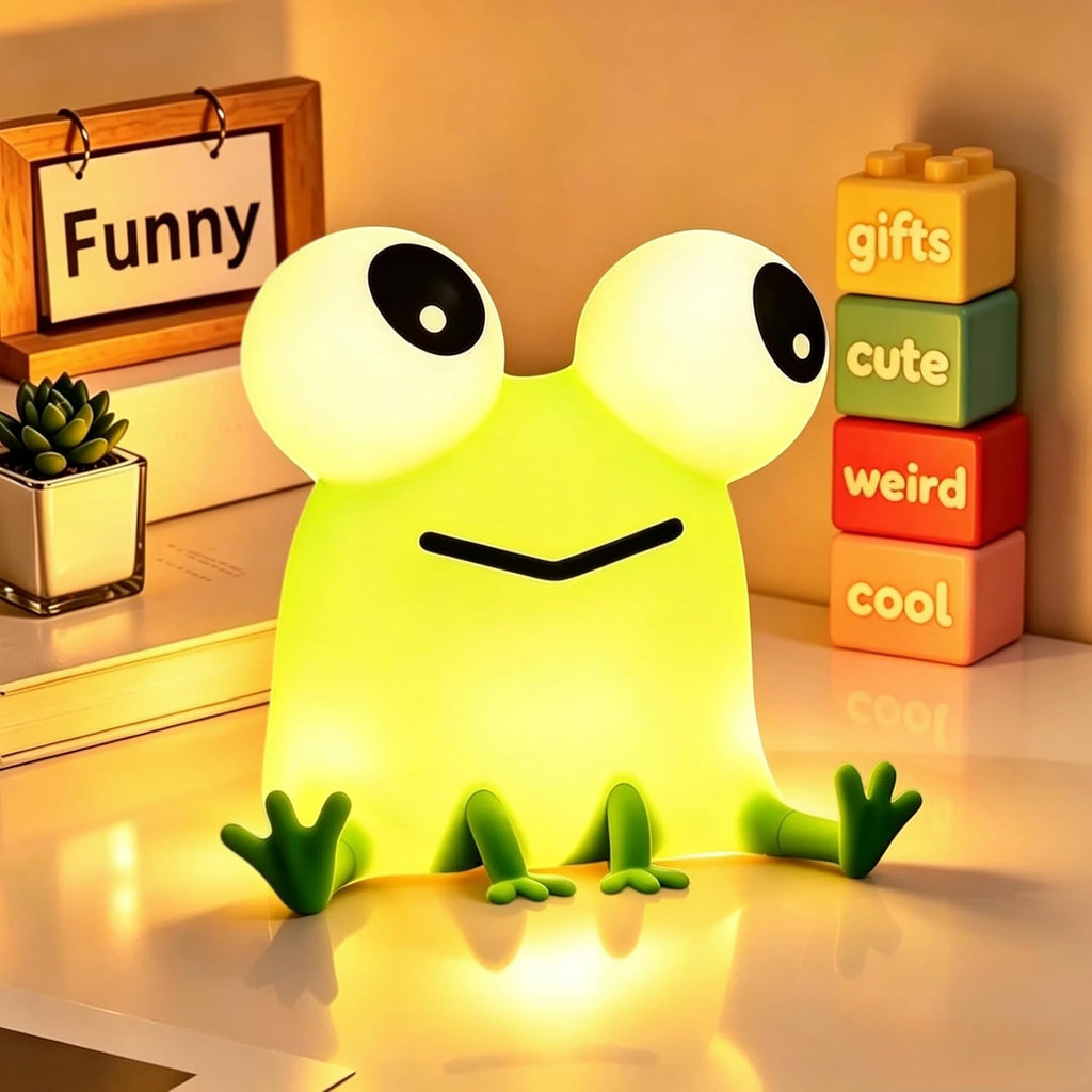 Frog Lamp Night Light, Cute Funny Gag Gift, White Elephant Idea