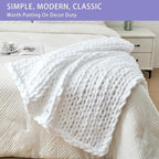 Bigacogo Chunky Knit Throw Blanket - Image 3