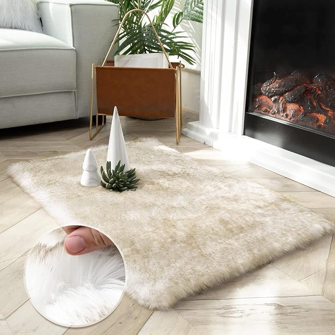 Ashler HOME DECO Soft Fox Faux Fur Chair Couch Cover Area Rug by AshlerHomeDeco