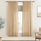Tan Linen Curtains 72 inches Long by Jolilight