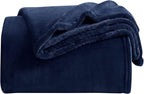 KMUSET Fleece Blanket King Size Navy Lightweight Super Soft Cozy Luxury - Image 2