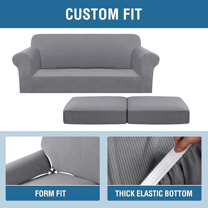 H.VERSAILTEX 3 Piece Stretch Sofa Covers - Image 4