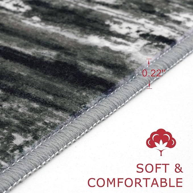 KOZYFLY 3x10 Ft Rug Modern Ombre Runner Rug - Image 2