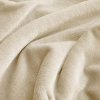 KMUSET Super Soft Throw Blanket Premium Silky Flannel Fleece Throw Size Beige - Image 5