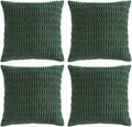 Fancy Homi Set of 4 Dark Green Boho Decorative Throw Pillow Covers 24x24 Inch by Fancy+Homi