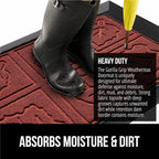 GORILLA GRIP 100% Waterproof All-Season WeatherMAX Doormat, US Designed Natural - Image 4