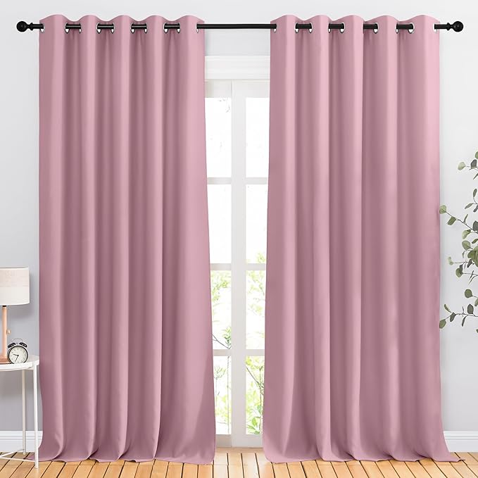 NICETOWN Crystal Pink Blackout Curtains & Drapes by NICETOWN
