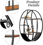 Round Wall Shelf,Decorative Circle Floating Shelves