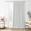 Guken White 100% Blackout Linen Curtains 70 Inch Wide by 108 Inch by Guken