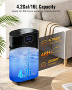 4.2Gal/16L Cool and Warm Mist Humidifier for Large Room 1500 sq ft