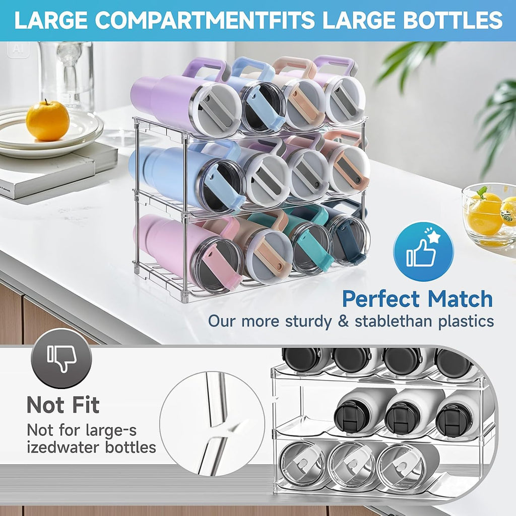 Larger Water Bottle Organizer for Stanley 40 oz Tumbler, Tumbler Organizer