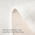 Ashler Faux Fur Rug, Upgraded Soft Faux Rabbit Fur White Area Rugs, 2 x 6 Feet - Image 6