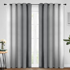 Yakamok Room Darkening Ombre Curtains 84 Inch Length, Light Blocking Grommet - Image 2