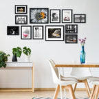 Fixwal Collage Picture Frames Set, 15 Pack, MDF, Black, 8x10, 5x7, 4x6