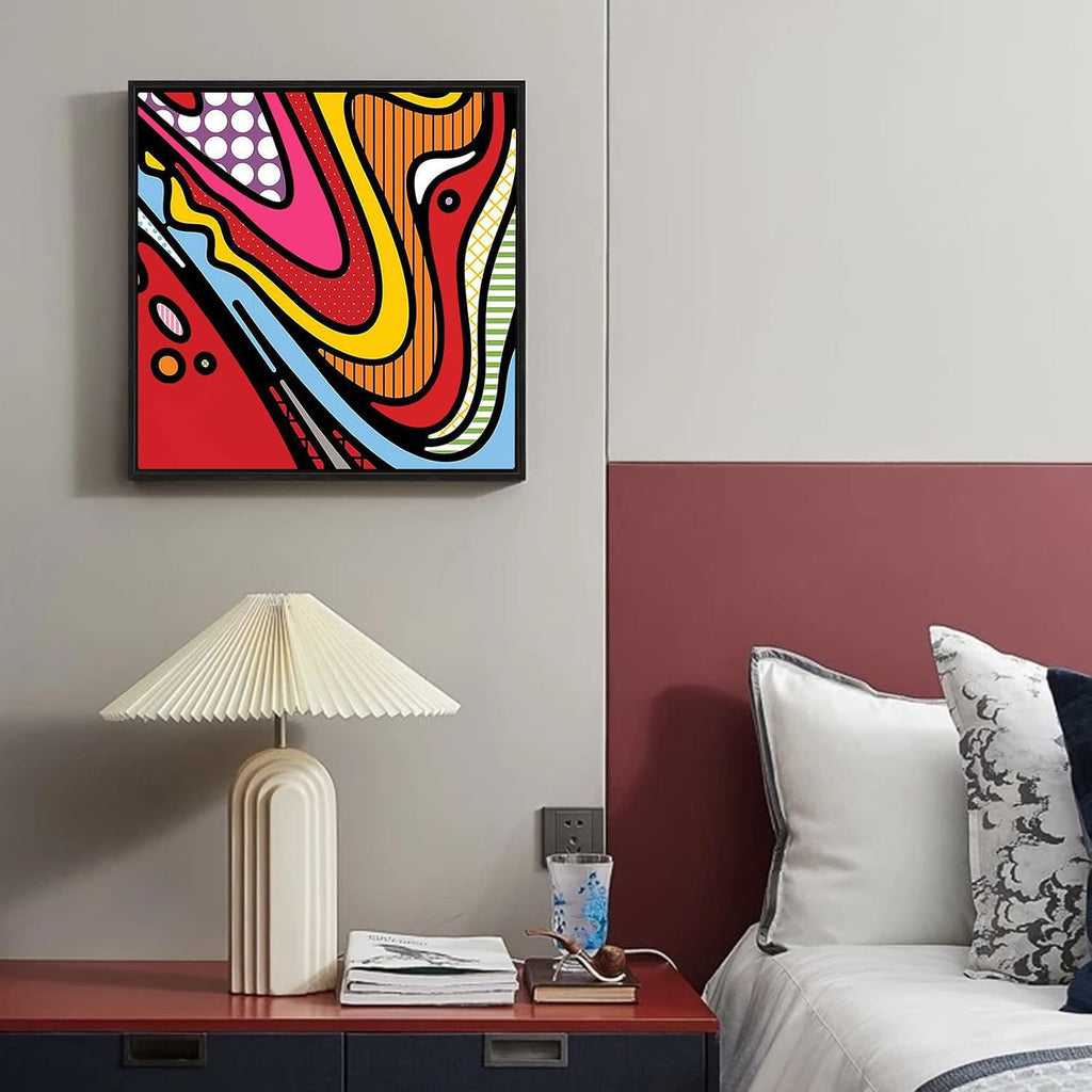 Floating Canvas Frame for 8x8 Inch Painting 0.6-0.8" Deep,Black