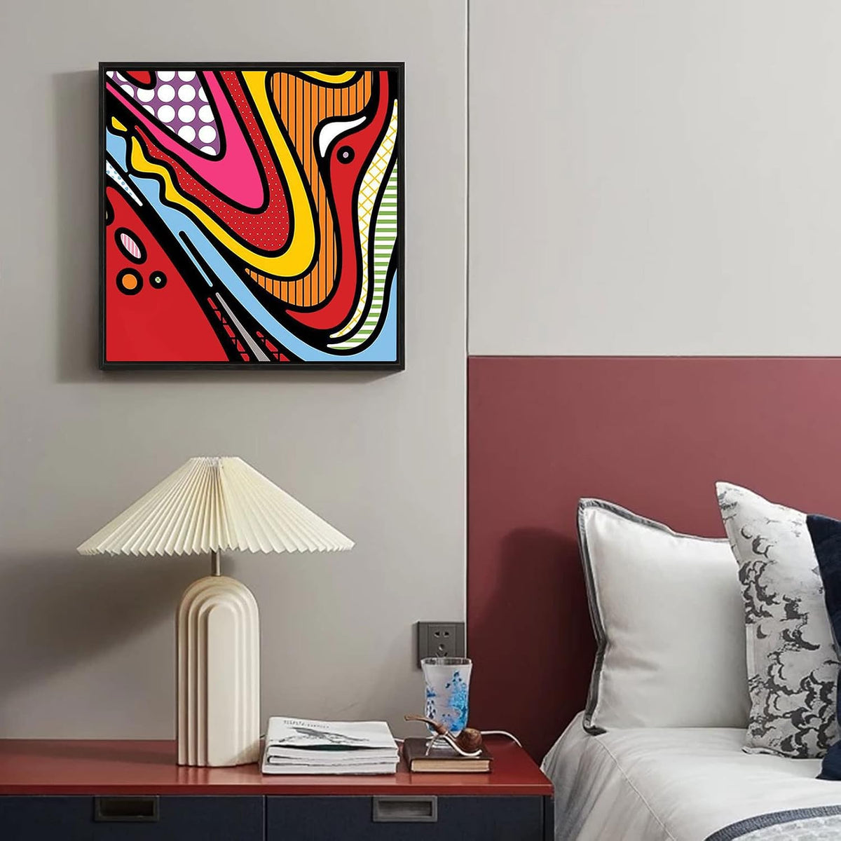 Floating Canvas Frame for 8x8 Inch Painting 0.6-0.8" Deep,Black