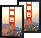 11x14 Black Picture Frames Set of 4, Gallery Wall, Poster Frame
