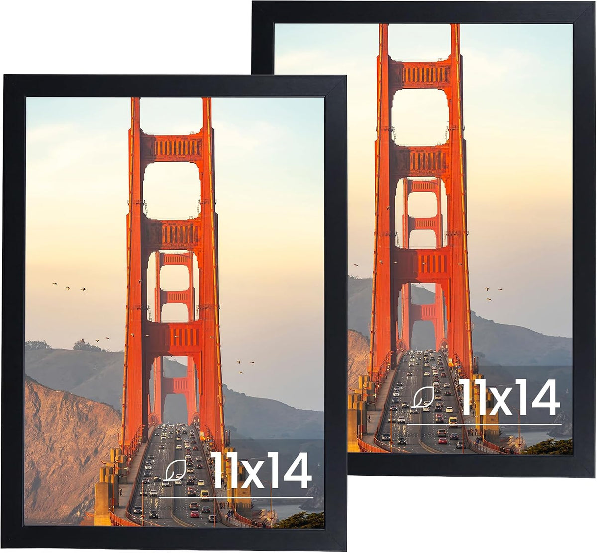 11x14 Black Picture Frames Set of 4, Gallery Wall, Poster Frame