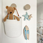 Goodpick 2 Pack Cotton Rope Wall Hanging Baskets for Home Decor
