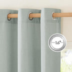 NICETOWN Rustic Linen 144 inch Long Curtains - Image 3