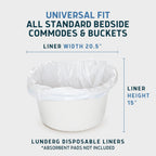 Lunderg Commode Liners - Value Pack 250 Count Universal Fit