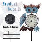 MUMTOP Outdoor Thermometer, Owl Outside Decor for Patio, Yard and Garden
