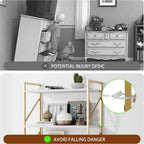 Shintenchi 2 Pieces 5 Tiers Bookshelf, Classically Tall Bookcase Shelf