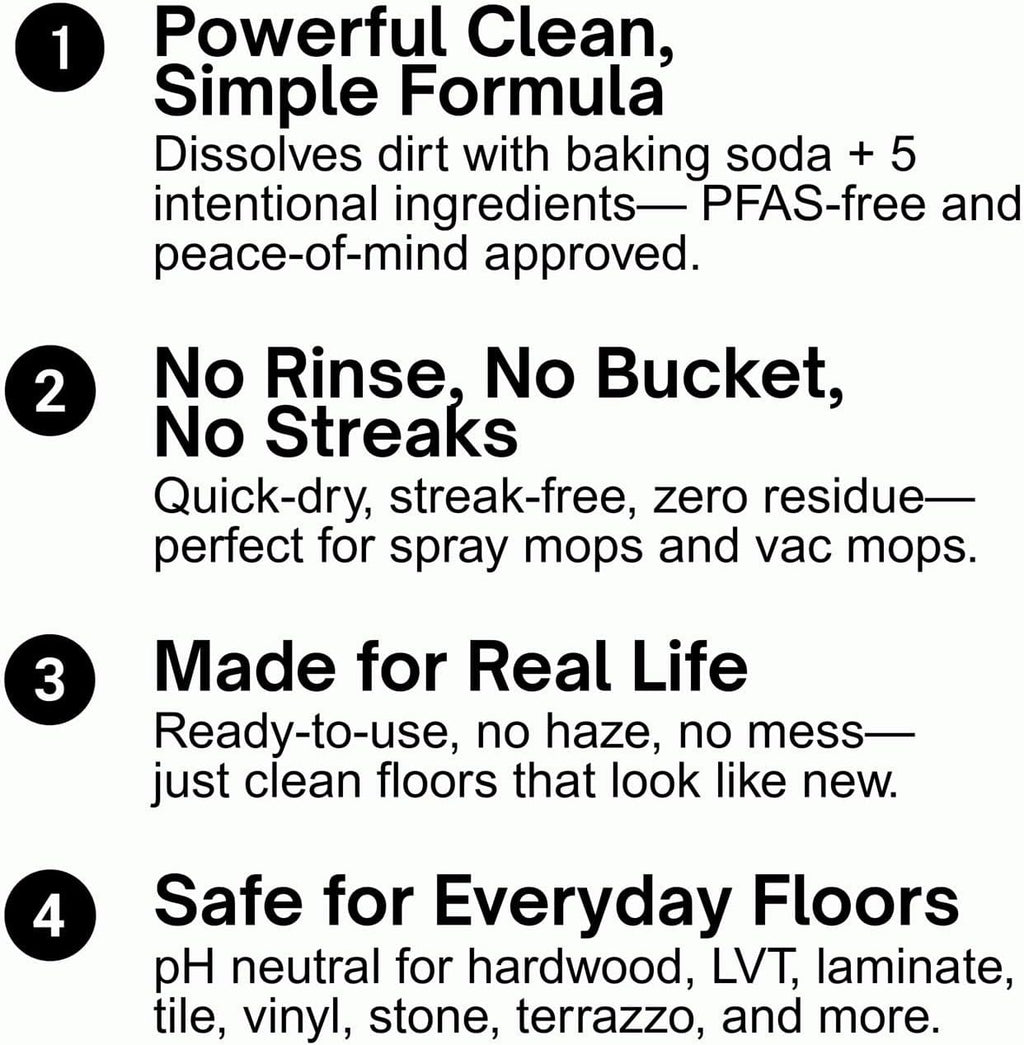 Quick Shine Multi Surface Floor Cleaner 64oz, Ready to Use-Streak Free-No Rinse, Use on Hardwood, Laminate, Luxury Vinyl Plank & Stone, Use in Spray Mops & Vac Mops, Safer Choice Cleaner