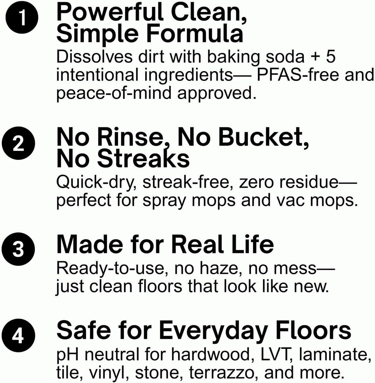 Quick Shine Multi Surface Floor Cleaner 64oz, Ready to Use-Streak Free-No Rinse, Use on Hardwood, Laminate, Luxury Vinyl Plank & Stone, Use in Spray Mops & Vac Mops, Safer Choice Cleaner