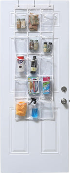 Simple Houseware 15 Pockets Clear Over the Door Pantry Organizer, 2 Pack