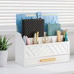 Desk Organizer with Drawer, Countertop Bill Mail Organizer and File Storage