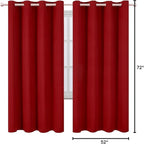 LEMOMO Red Thermal Blackout Curtains/52 x 72 Inch/Set of 2 Panels Room - Image 10