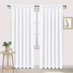 DWCN White Curtains for Living Room Thermal Insulated, 50% Light Blocking by DWCN