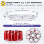 2 Pack 9 Inch Clear Acrylic Lazy Susan 360° Turntable Organizer Spice Rack