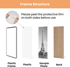 upsimples 12x16 Poster Frame, Easy Slide-In Assembly, Black, 3 Pack