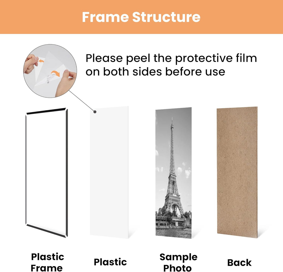 upsimples 12x16 Poster Frame, Easy Slide-In Assembly, Black, 3 Pack