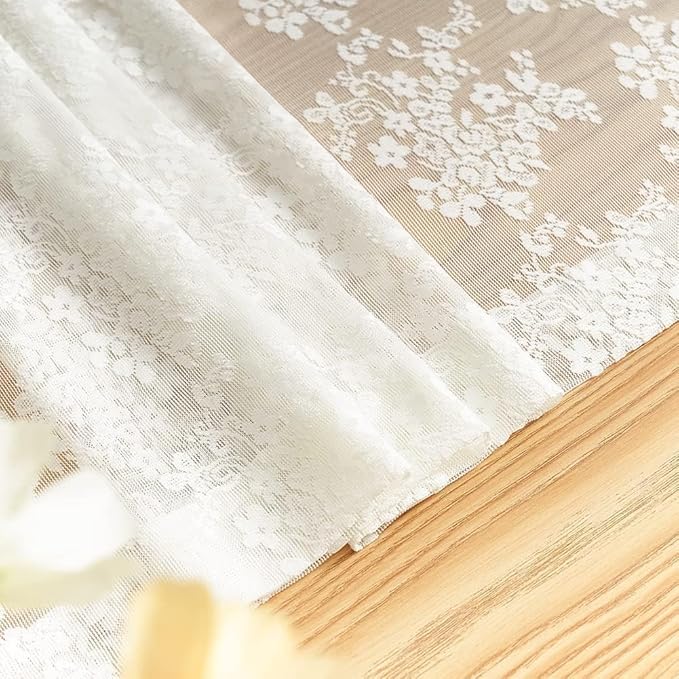 YJ YANJUN Vintage Lace Curtains 90 Inches Long - Image 6