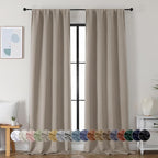 Simplebrand Ava Stone Blackout Curtains by Simplebrand