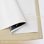 Yakamok 100% Blackout Curtain Panels 84 inches Cold and Light Blocking Drapes - Image 4