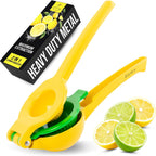 Zulay Kitchen Metal 2-in-1 Lemon Lime Squeezer, Juicer Handheld - Yellow