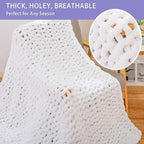 Bigacogo Chunky Knit Throw Blanket - Image 3