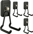 Pro-Mag Heavy Duty Magnetic Hooks,4 Pack Strong Extra Large Magnet Hook for Power Drill,Garden Tools, Hose, Pegboard, Garage, Workshop,Magnetic Storage Utility Hooks for Hanging