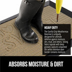 GORILLA GRIP 100% Waterproof All-Season WeatherMAX Doormat, US Designed Natural - Image 4