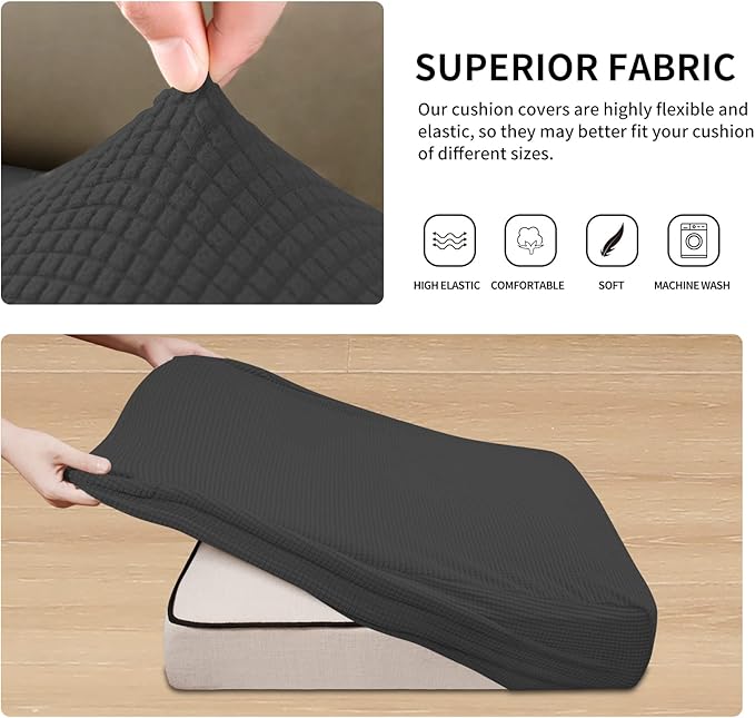 Easy-Going Stretch Individual Loveseat Couch Cushion Cover Sofa Cushion - Image 5